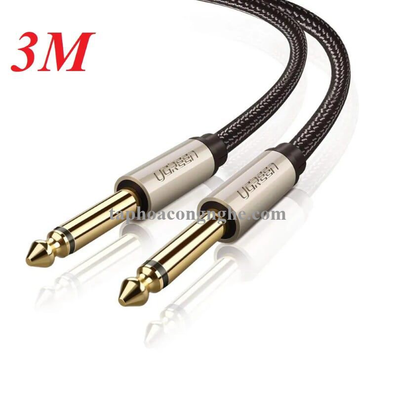 Ugreen 40812 3M màu Đen Cáp âm thanh 2 đầu 6.5mm dương cao cấp AV128 30040812